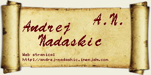 Andrej Nadaškić vizit kartica
